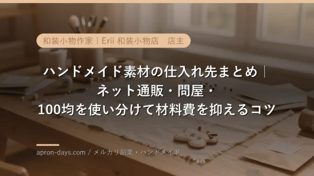 ハンドメイド素材の仕入れ先まとめ｜ネット通販・問屋・100均を使い分けて材料費を抑えるコツ