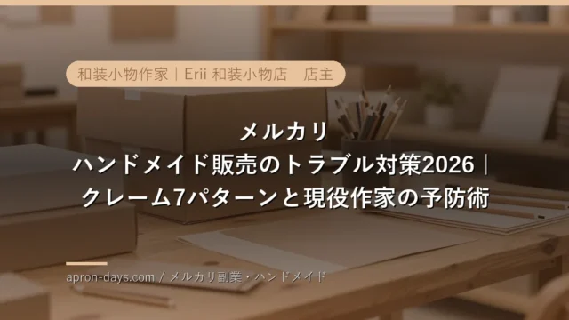 メルカリ ハンドメイド販売のトラブル対策2026｜クレーム7パターンと現役作家の予防術