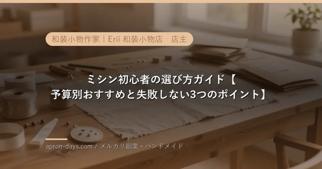 ミシン初心者の選び方ガイド【予算別おすすめと失敗しない3つのポイント】