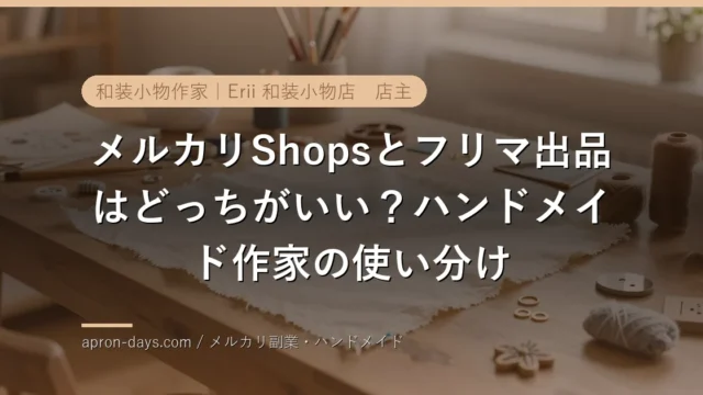 メルカリShopsとフリマ出品はどっちがいい？ハンドメイド作家の使い分け【2026年】